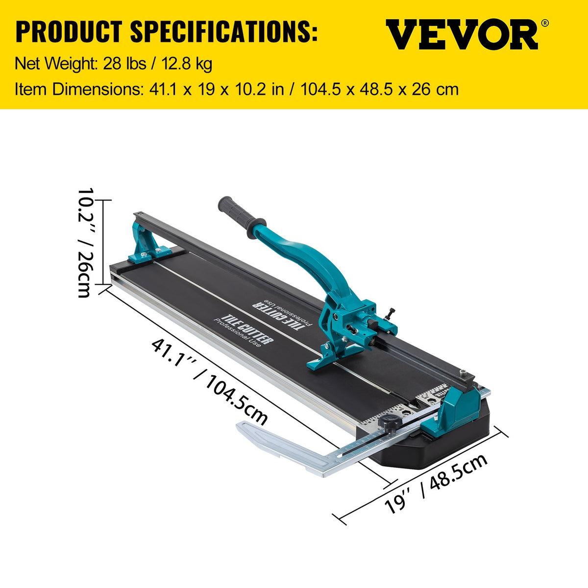 800 mm kakelskärare Manuell kakelskärare med enkel skena 3/5 tums lock med exakt laserpositionering Manuella kakelskärare Verktyg för precisionsskärning