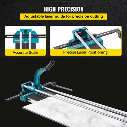 1200MM Tile Cutter, High Precision Manual Ceramic Floor Tiles Tile Cutter, 48 Inch Cutting Machine for Precision Cutting