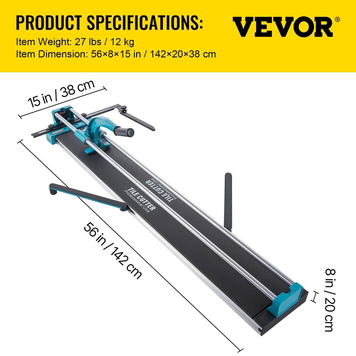 1200MM Tile Cutter, High Precision Manual Ceramic Floor Tiles Tile Cutter, 48 Inch Cutting Machine for Precision Cutting