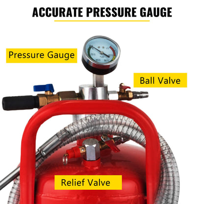 5 gallon/22,7 l oljesug, bärbar luftpneumatisk spilloljesug för garage, avlopp, avloppstank