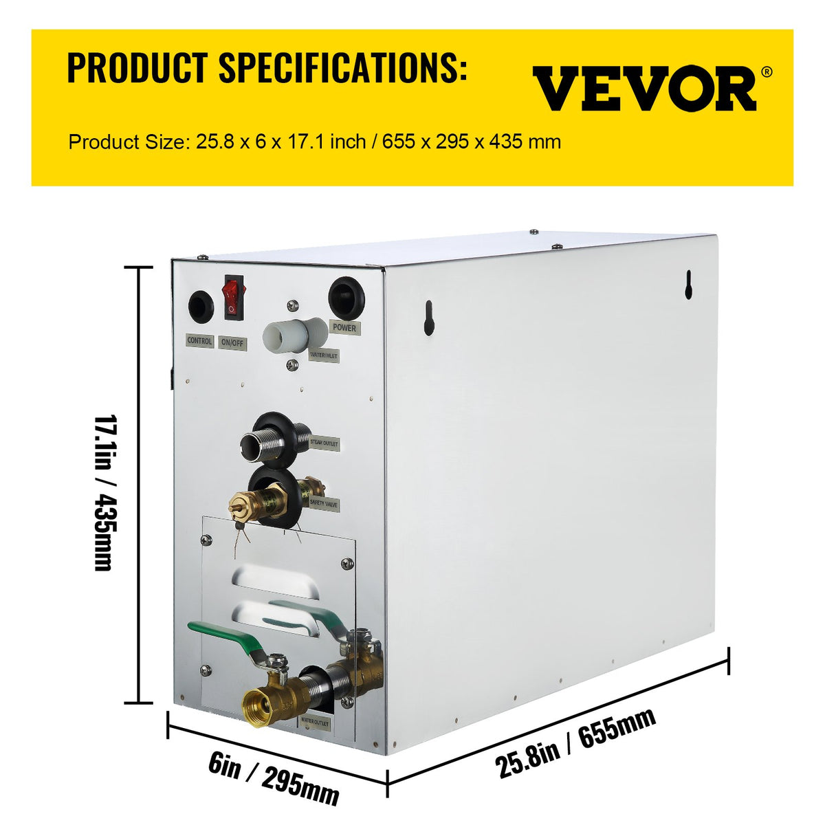 9KW ånggenerator Ånggenerator för spa-rum Digital display Ånggenerator 35 ℃-55 ℃ Bastu Ånggenerator för hem Kommersiell ånggeneratorkit Ångbadsgenerator