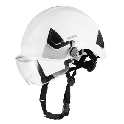 Industrial Safety Helmet, ANSI/ISEA Z89.1 Approved ABS Hard Hat with Visor & 6-Point Ratchet Suspension, Adjustable Vented Hardhat for Men & Women, for Outdoor and Indoor Construction Workwear