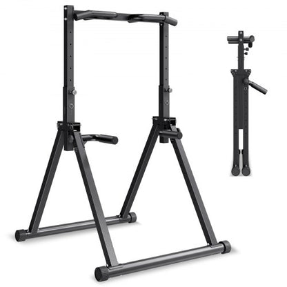 Pull Up Bar, 150kg Capacity Portable Pullup Bar Station, Pullup Bars Free Standing with Triangular Structure & Heavy-Duty Steel Tube, 9 Level Height Adjustment Gravity Fitness for Arms, Back