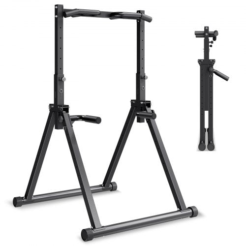 Pull Up Bar, 150kg Capacity Portable Pullup Bar Station, Pullup Bars Free Standing with Triangular Structure & Heavy-Duty Steel Tube, 9 Level Height Adjustment Gravity Fitness for Arms, Back