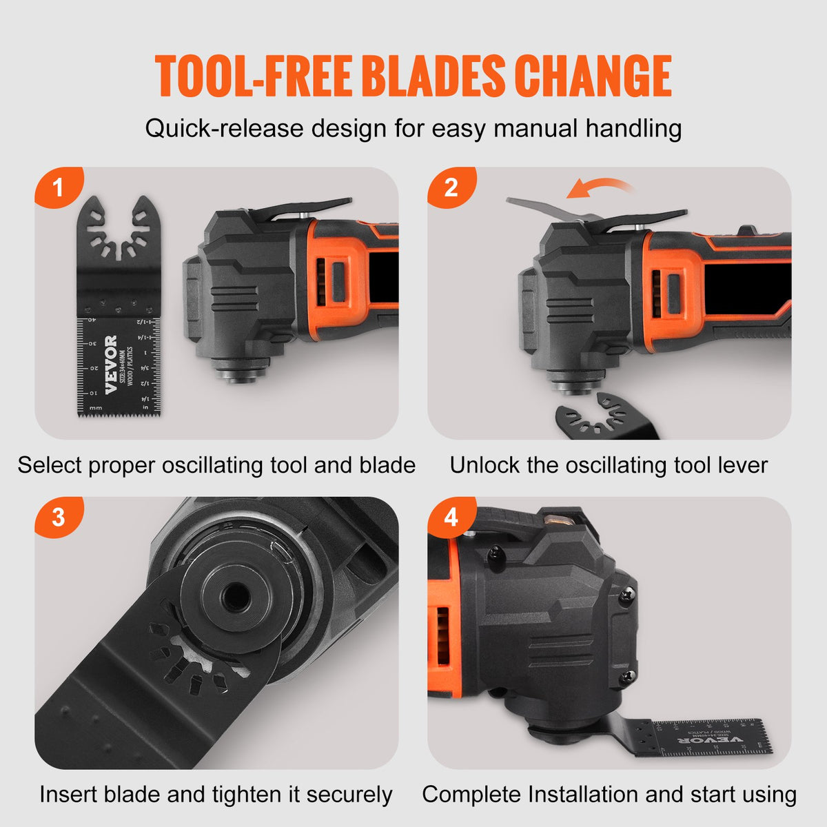 50PCS Oscillating Saw Blades, Universal Quick Release Oscillating Saw Blades, Multitool Tool Blades for Wood Plastic Aluminum, Fit Dewalt Milwaukee Hitachi Chicago Craftsman