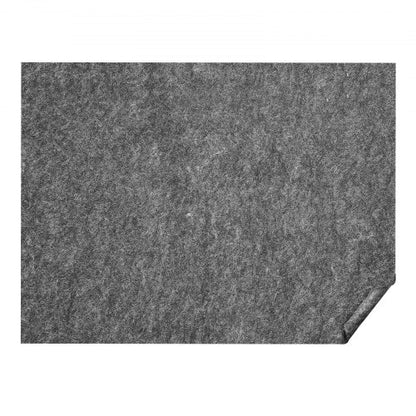 Mattunderlägg utan halkskydd, skyddande dämpande mattunderlägg, 2,7 m x 3,6 m, 0,6 mm tjockt, 100 % ren polyesterfilt, 28–33 cm premiumkomfort under foten, mattunderlägg för alla golv, grå