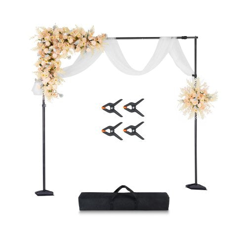 Backdrop Stand, 8.5 x 10 ft Adjustable Photo Backdrop Stand Kit, Portable Background Backdrop Stand with 7 Crossbars, Heavy Duty Projector Screen Stand, for Wedding, Photo Video Studio & Party