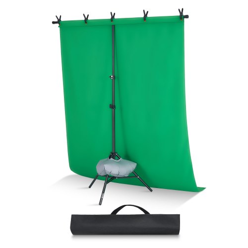 Bakgrundsstativ, 5 x 6,5 fot justerbart fotobakgrundsstativ, bärbart bakgrundsstativ med 3 tvärstänger, kraftigt projektordukstativ, för bröllop, fotovideostudio och fest