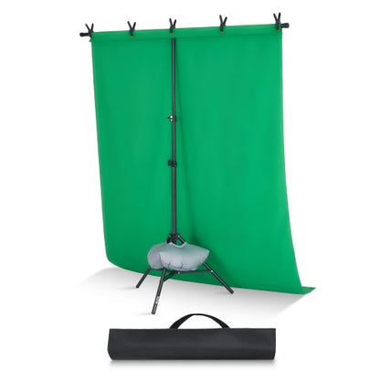 Bakgrundsstativ, 5 x 6,5 fot justerbart fotobakgrundsstativ, bärbart bakgrundsstativ med 3 tvärstänger, kraftigt projektordukstativ, för bröllop, fotovideostudio och fest