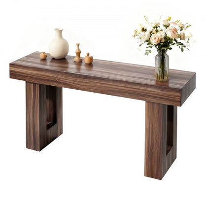 160 cm Console Table, Farmhouse Desk Behind the Couch, Wooden Rectangle Entrance Desk, Narrow Long Sofa Table Accent Stand for Hallway, Bedroom, Living Room, Foyer, Easy Assembly, Brown