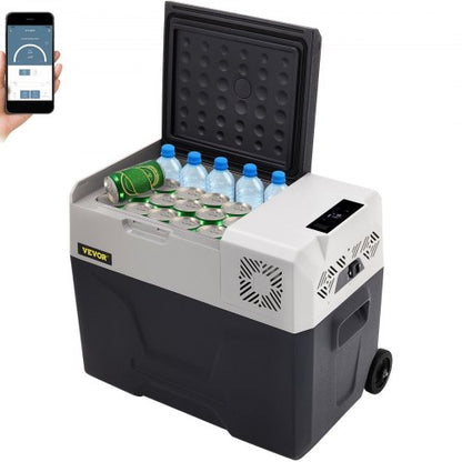 Car Refrigerator 30L Compressor Portable Small Refrigerator Car Refrigerator Freezer Vehicle Car Truck RV Boat Mini Electric Cooler for Driving Travel Fishing Outdoor and Home Use