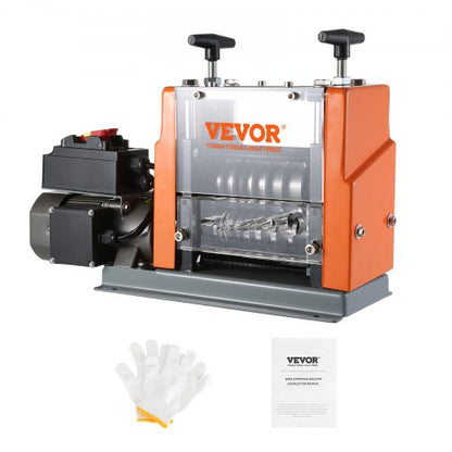 Automatic Wire Stripping Machine, 1.5mm-25mm Electric Motorized Cable Stripper, 60 W, Wire Peeler with Visible Stripping Depth Reference, 6 Round & 1 Flat Channels for Scrap Copper Recycling
