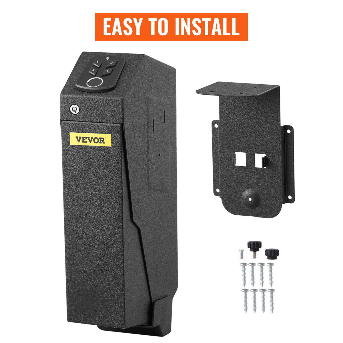Handgun Safe Box Fingerprint Pistol Gun Safes Gun Storage Case Handgun Holder Quick Access Security Lock Key Vault