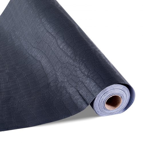 Självhäftande tapet, 40 cm x 10 m, svart, sprucken textur, vattentät, självhäftande, lätt att rengöra och dra av, väggdekorativ vinylrulle för sovrum, kök, kontor, badrum