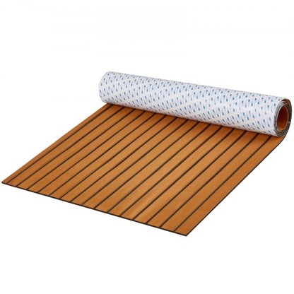 Båtgolv, EVA-skum båtdäck 240 x 89,9 cm, halkfritt självhäftande golv, 2,2 m² marinmatta för båtar, yachter, pontoner, kajakdäck