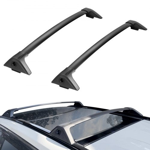 Takräckesstänger, kompatibel med Toyota RAV4 2019-2023, 117,93 kg lastkapacitet, rostfria tvärstänger i aluminium med lås, bagagehållare för last på taket (ej lämplig för Adventure/TRD Off-Road)