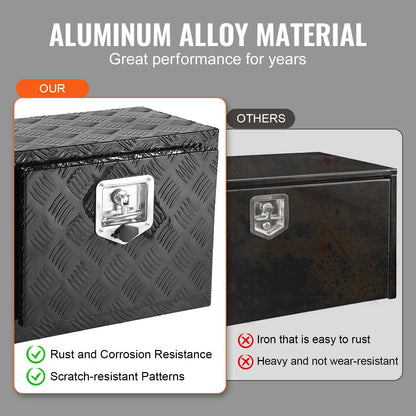 Verktygslåda i aluminium för lastbil undertill, 45,7x30,5x35,6 cm, verktygsförvaring för husvagn/husvagn