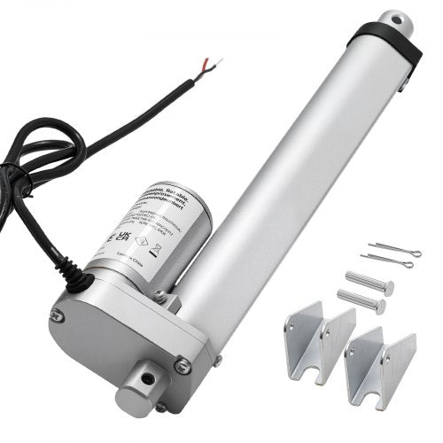 12V linjärt ställdon, 203,2 mm slaglängd 15 mm/s höghastighets 1000N linjärt ställdon - med IP54-skydd och monteringsfäste för lyftbord, fåtöljer, fönster- och dörröppnare