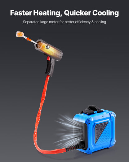 Borttagning av induktionsvärmarebult, 1800W 230V magnetisk induktionsvärmare, handhållen mutterbrytare, minivärmemaskin för borttagning av rostiga skruvar, reparationsverktyg för bilgarage med 4 spolar och låda