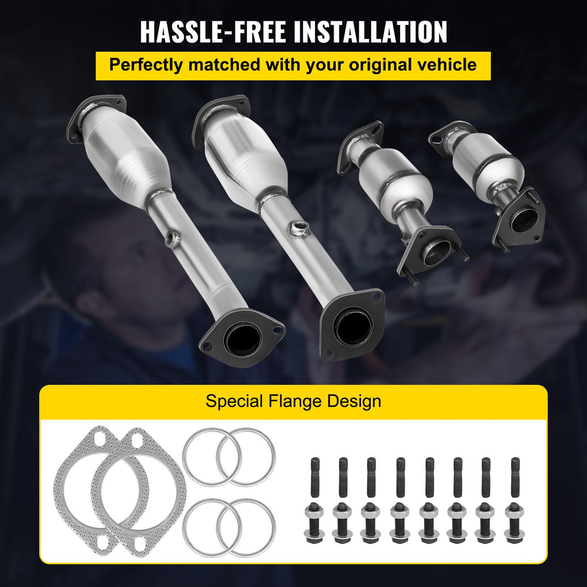 Avgasgrenrör 05-11 Nissan Frontier Avgasgrenrörsbultar Packning Kombination 4.0L OEM-kvalitet Högflödeskatalysator för 2005-2011 Nissan Frontier/Xterra/Pathfinder (EPA-kompatibel)