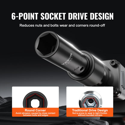 Sats med krafthylsnyckel med 3/8" och 1/2" fäste, 59 delars hylsnyckelsats SAE 5/16" till 1-1/4" och metrisk 6-32 mm, 6-kants Cr-Mo-legerat stål för bilreparationer, lättlästa markeringar, robust konstruktion, förvaringsväska