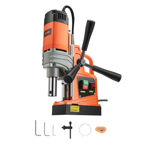Magnetborrmaskin, 1300W motor, 1,6 tum borrdiameter, 2810 lbf bärbar elektrisk magnetborrpress, 810 varv/min tomgångshastighet, borrmaskin för metallytor, industri och heminredning