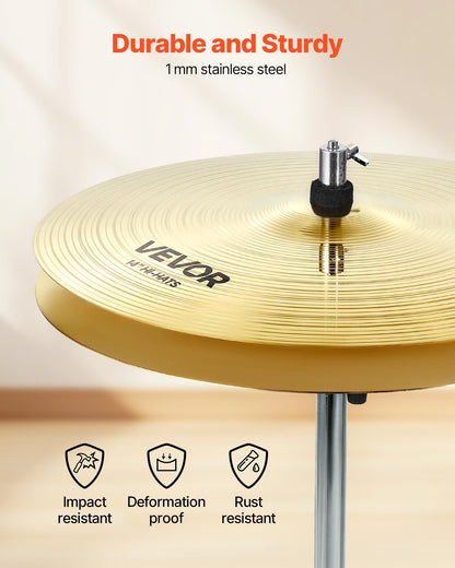 Cymbalpaket 6 delar cymbalset 254/355/400/455/505 mm (10 14 16 18 20 tum) cymbaler för trummor