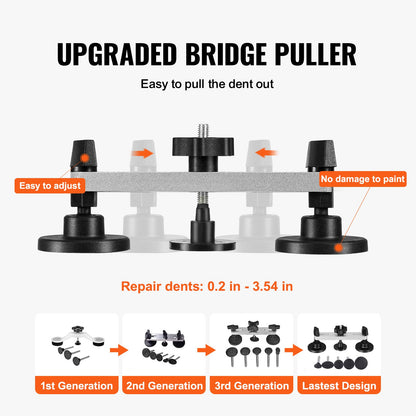 Bilkaross Dent Puller Bridge Lifter Tool Lackfri Hagelborttagare Reparationssats