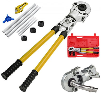 Rörpresstång Handpressningssats med 6 delar verktyg PEX-pressare ø16 - 32 mm för kompositrör Pex-Al-Pex aluminiumkompositrör