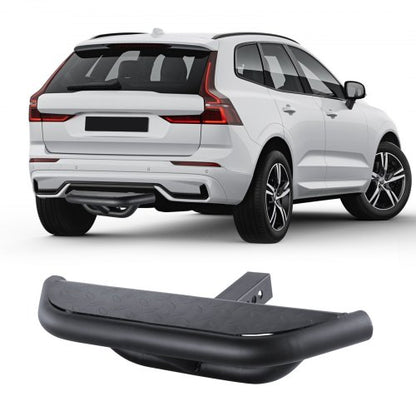 Dragkrok för 5 cm fäste, stark stålkonstruktion med 165 kg lastkapacitet, bakre stötfångarskydd med låsstift och stabilisator, universell passform för lastbil, SUV, pickup, släpvagn