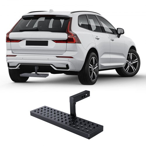 Dragkrok för 5 cm fäste, stark stålkonstruktion med 165 kg lastkapacitet, bakre stötfångarskydd med låsstift och stabilisator, universell passform för lastbil, SUV, pickup, släpvagn