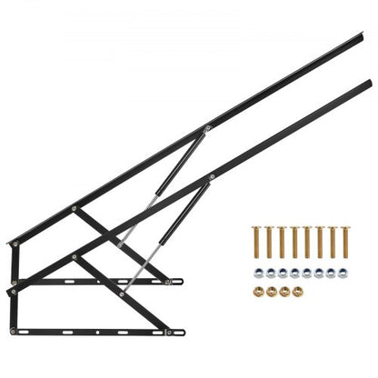 Sänglyft 149,9 cm x 200,7 cm Kompatibel sängstorlek 140,2 kg belastning Gör-det-själv väggmonterad sängbeslag