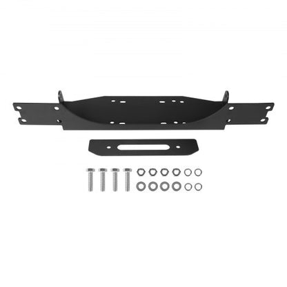 Vinschfäste, vinschkapacitet på 5443 kg, vinschfäste för dragkrok för utvalda Jeep Wrangler JL/JLU och Gladiator JT-modeller (2018-2023), design med 2 monteringshål, pulverlackerat stål, svart