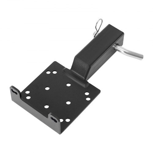 Vinschfäste, 1633 kg lastkapacitet, vinschfäste för dragkrok med 50,8 mm fäste, 2/4 vinschbulthål, pulverlackerat stål, lämplig för ATV UTV pickup, svart
