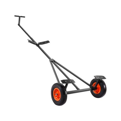 Båttrailervagn, 180 kg lastkapacitet, släpvagnsflyttmaskin i kolstål med justerbar längd, 41 cm luftfyllda däck och halkfri stödkonsol, för flytt av kajak, motorbåt, fiskebåt
