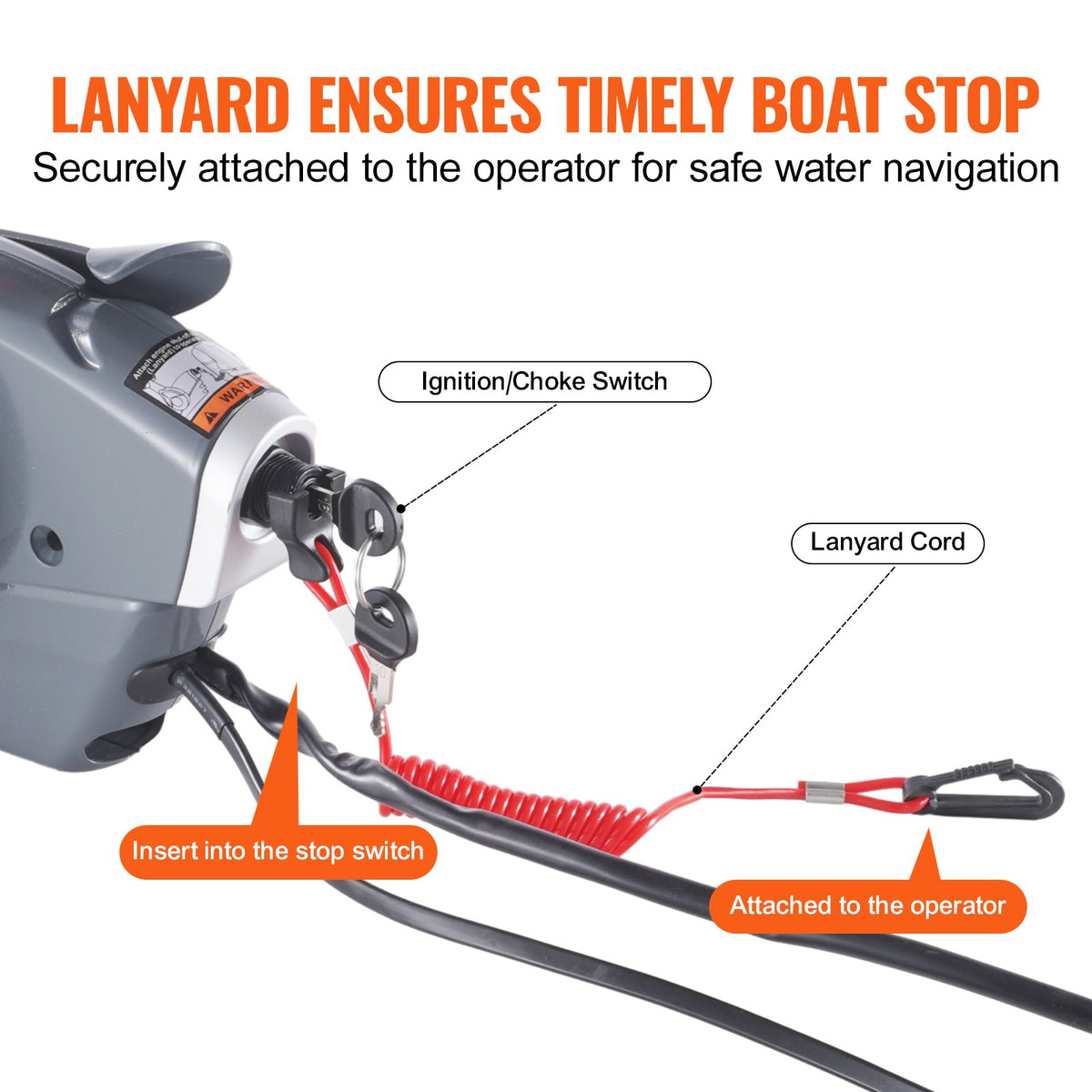Gasreglage för båt, 5006180 sidomonterad fjärrkontrollbox för utombordare för Evinrude Johnson, marin gasreglagebox med Power Trim-brytare och rep