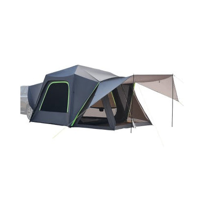 SUV-tält för camping, 3 meter L x 3 meter B, vattentät PU 2000 mm rymlig dubbelskiktsdesign för 5-8 personer, SUV-campingtält med skuggmarkis och nätfönster, inkluderar regnbåge och förvaringsväska