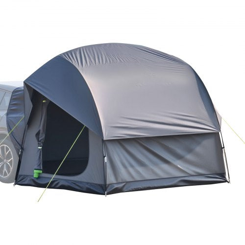 SUV-tält för camping, 2,4 m L x 2,4 m B, vattentät PU, 2000 mm rymlig dubbelskiktsdesign för 5-8 personer, SUV-campingtält med nätfönster, inkluderar regnbåge och förvaringsväska, för utomhusaktiviteter