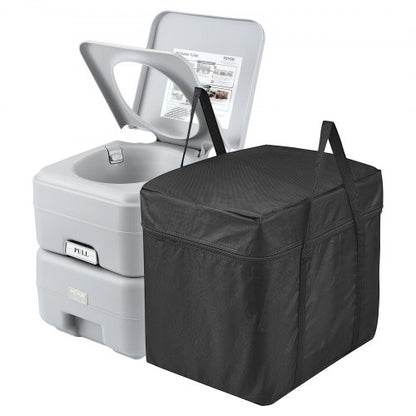 Portable Toilet Flush Travel Camping 20.1 L Commode Potty with Carry Bag