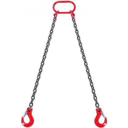 7,9 mm x 152,4 cm kättingrem med 2 ben, G80 lyftkedja med gripkrokar, 2993,7 kg