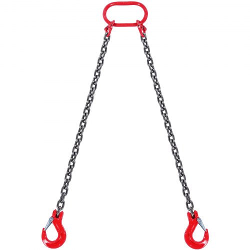 7,9 mm x 152,4 cm kättingrem med 2 ben, G80 lyftkedja med gripkrokar, 2993,7 kg