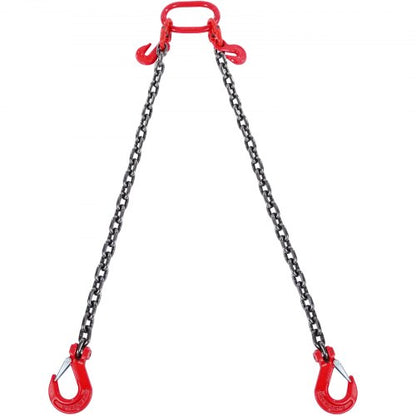 9,5 mm x 182,9 cm kättingslinga med 2 ben, G80 lyftkedja med gripkrokar, 4989,5 kg