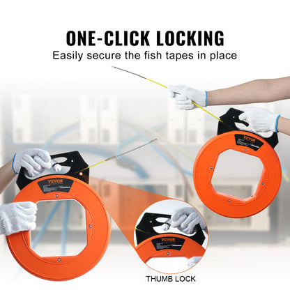 Fisktejp, 30,5 m, 4,8 mm, glasfibertrådsavdragare med optimerat hölje och handtag, lättanvänt kabelavdragare, flexibla trådfiskeverktyg för vägg och elrör, icke-ledande