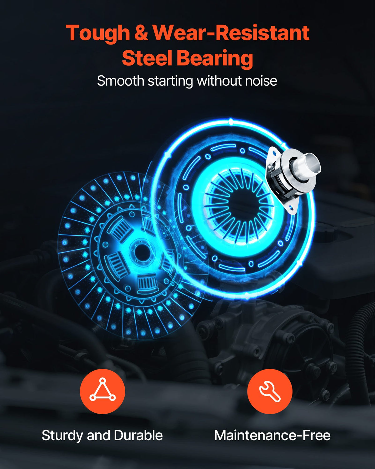 Kopplingssats med tryckplatta, Extra kraftig OEM-kopplingssats, OEM-ersättningskopplingssats för växellåda, kompatibel med 2004-2006 Smart FORFOUR (75 hk), 2005-2006 FORFOUR (64 hk), 2007 FORTWO Cabriolet
