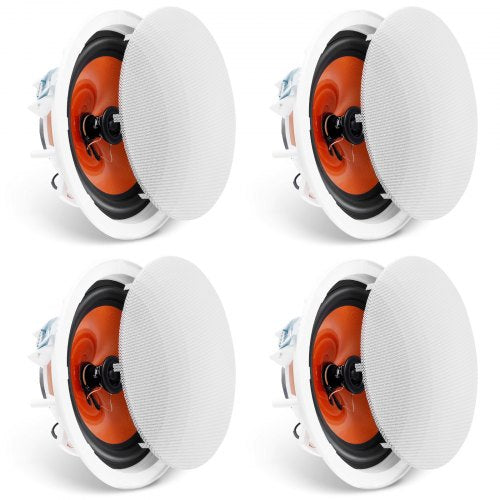 4 st. 8-tums/20,3 cm takhögtalare 100 W infällda tak- och vägghögtalare