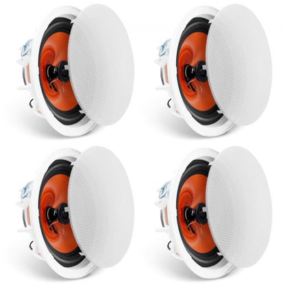 4 st. 8-tums/20,3 cm takhögtalare 100 W infällda tak- och vägghögtalare