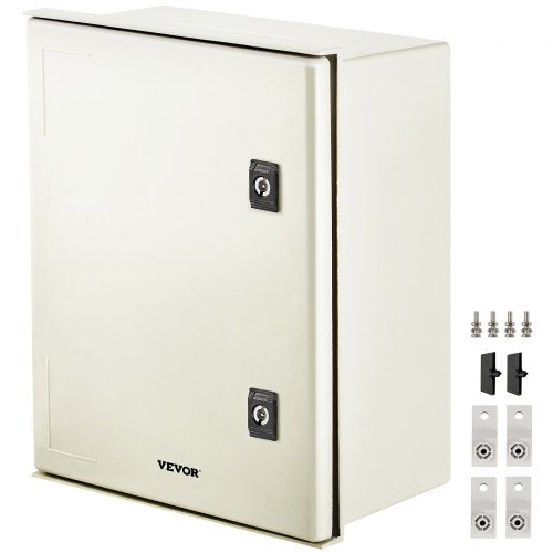 NEMA glasfiberkapsling, 40x30x20 cm NEMA 4X elbox i glasfiber, IP66 vattentät och dammtät, kopplingsbox för utomhus-/inomhusbruk, med monteringsplatta