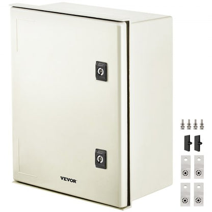NEMA glasfiberkapsling, 40x30x20 cm NEMA 4X elbox i glasfiber, IP66 vattentät och dammtät, kopplingsbox för utomhus-/inomhusbruk, med monteringsplatta