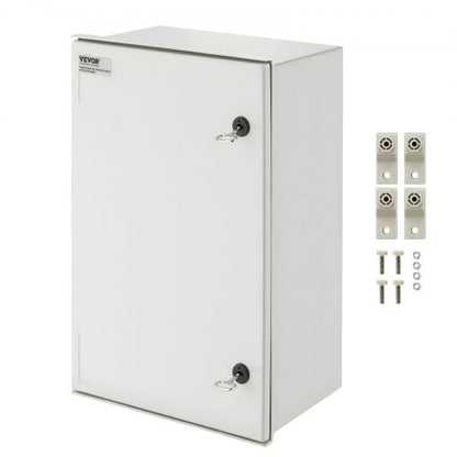 NEMA stålkapsling, 60x40x23 cm NEMA 4X elbox i glasfiber, IP66 vattentät och dammtät, kopplingsbox för utomhus-/inomhusbruk, med monteringsplatta