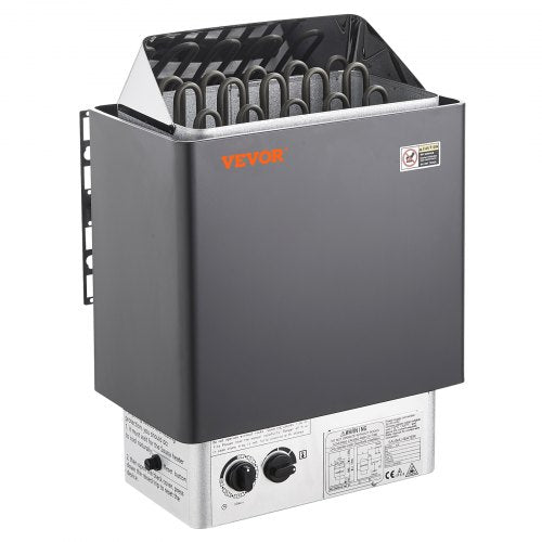 Bastuaggregat, 8KW elektrisk bastuugn, 400V 3N bärbar inomhus-/utomhusbastuaggregat med 3 timmars timer, inbyggda kontroller för 8-12 m³ hemmabruk, kommersiell hotellspadusch, max 110℃